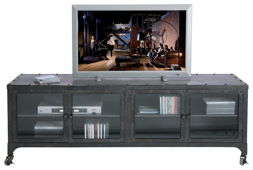 Comodă TV - KARE - Fabrică - Industrială - Loft - Neagră