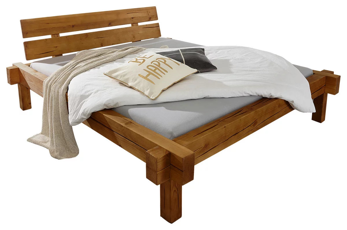 Pat cu grinda 180/200 cm in culori stejar