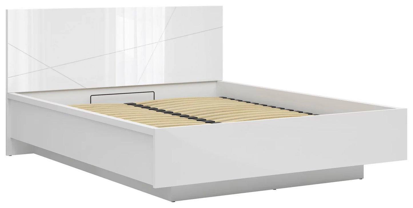 PAT în alb lucios (160/200 cm)