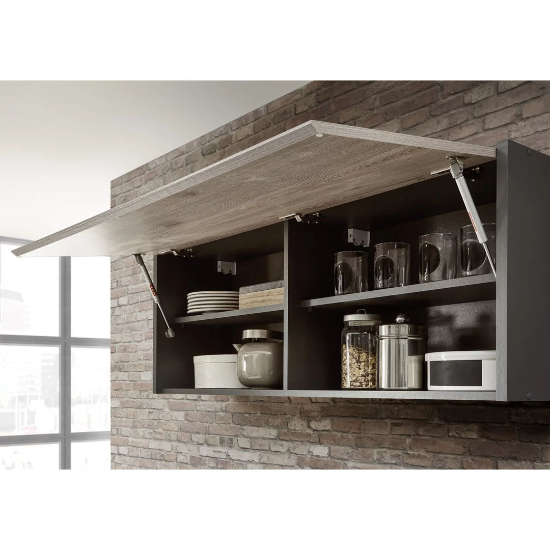 MOBILA BUCATARIE 210/150 cm în culori antracit, stejar