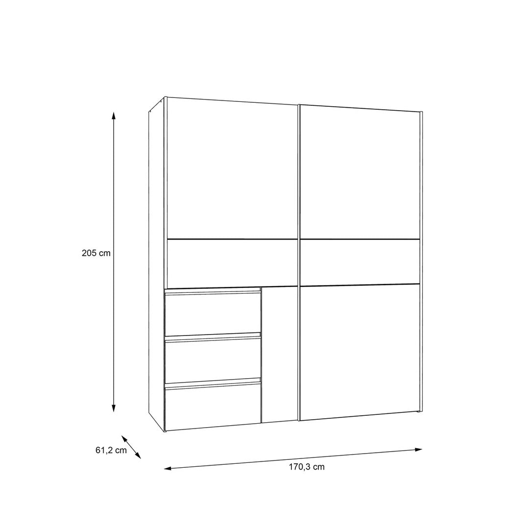 DRESSING 170/200/61 cm 2 usi