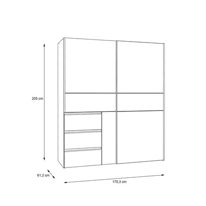 DRESSING 170/200/61 cm 2 usi