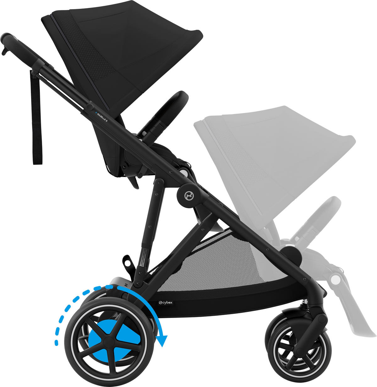 CĂRUCIOR PENTRU COPII CYBEX e-Gazelle S Moon Black