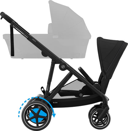 CĂRUCIOR PENTRU COPII CYBEX e-Gazelle S Moon Black