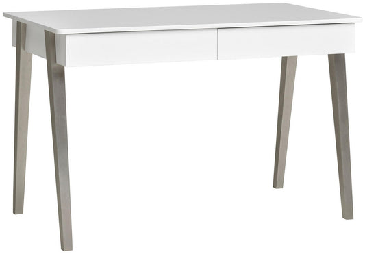 Birou alb (120 x 60 cm) cu spațiu de depozitare: modern și practic