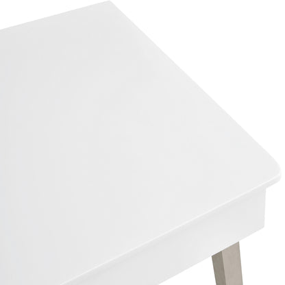 Birou alb (120 x 60 cm) cu spațiu de depozitare: modern și practic