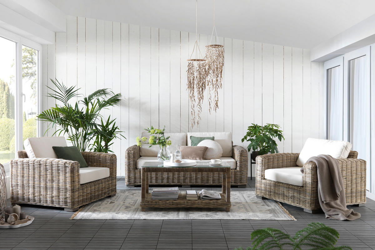 SET CANAPEA ȘI FOTOLII DIN RATAN