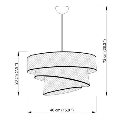 LAMPA SUSPENDATĂ 40/72CM
