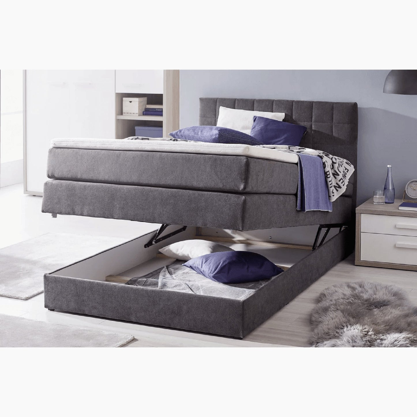 Pat BOXSPRING 120x200cm antracit