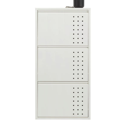 Pantofar metalic alb